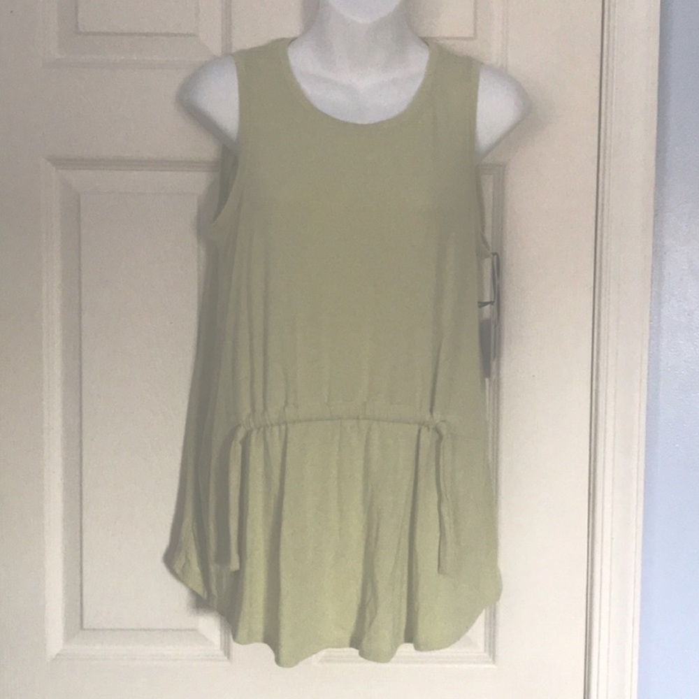 NWT - Simply Vera Vera Wang Women’s Cinched Waist Tank Top (Lime Green, Multi)